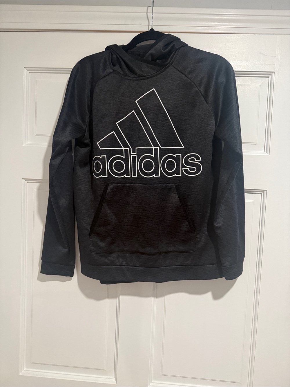 adidas Black Hoodie with White Logo